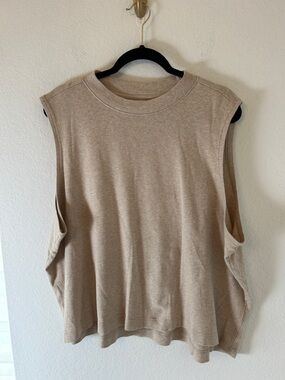 Pact Women's Sleeveless Crewneck Tank Top - TanSize xxl